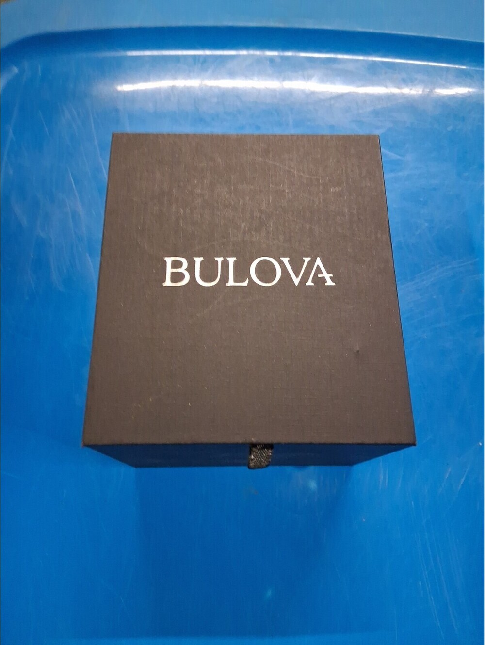 Black Bulova Watch Presentation Case Travel Storage Box w/Pillow - Empty